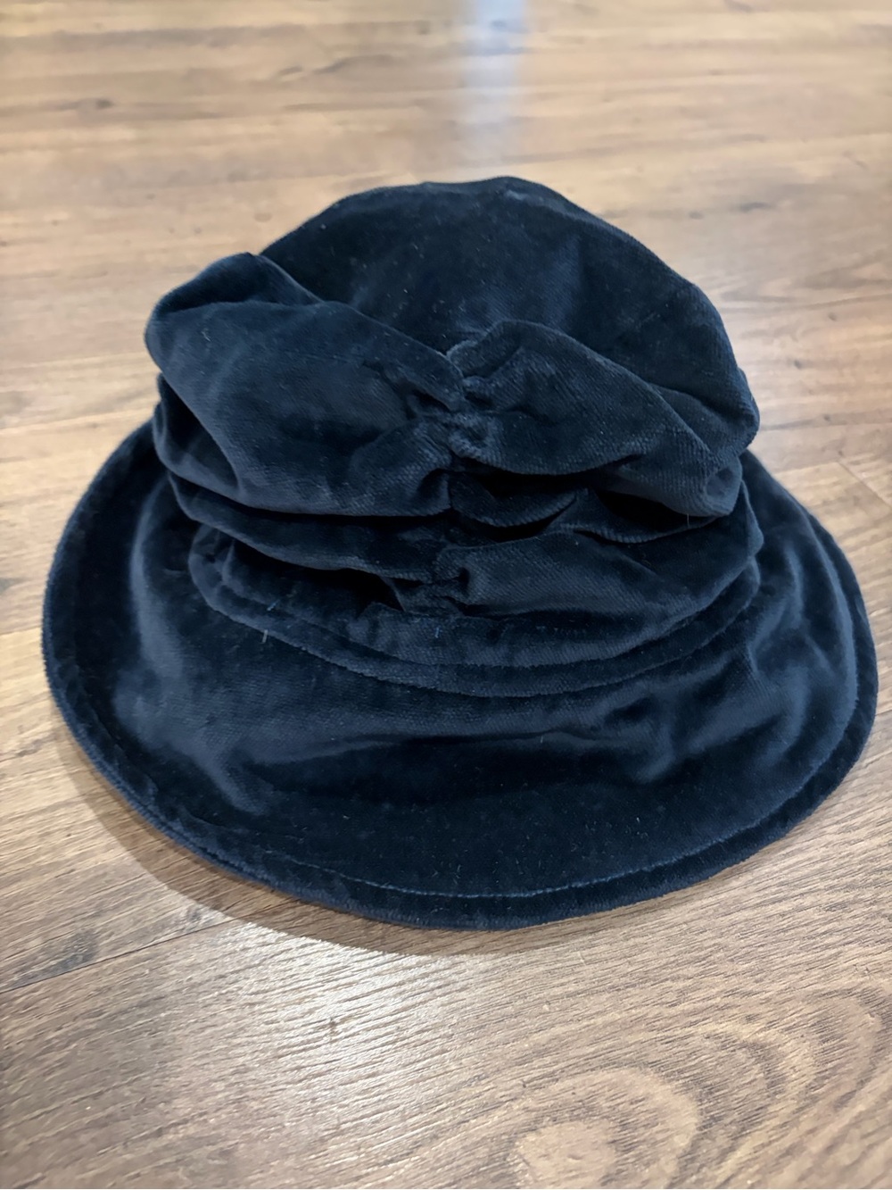 KMBL Custom Made Hand Made Hat Navy Blue Velvet Bucket Hat